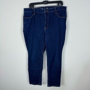 Old Navy high rise straight dark wash denim jeans